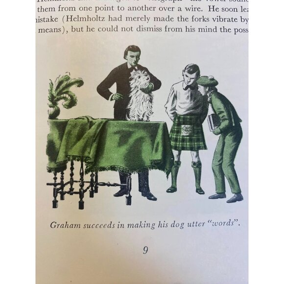 1951 Alexander Graham Bell Vintage Illustrated Book ATT Homeschool Telephone His - Picture 5 of 7